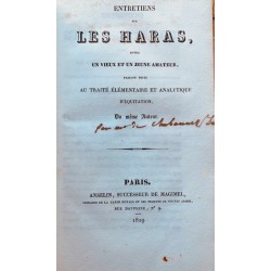 Entretiens sur les haras