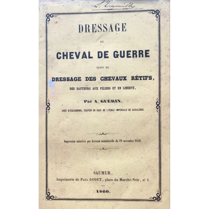 Dressage du cheval de guerre (édition Godet)