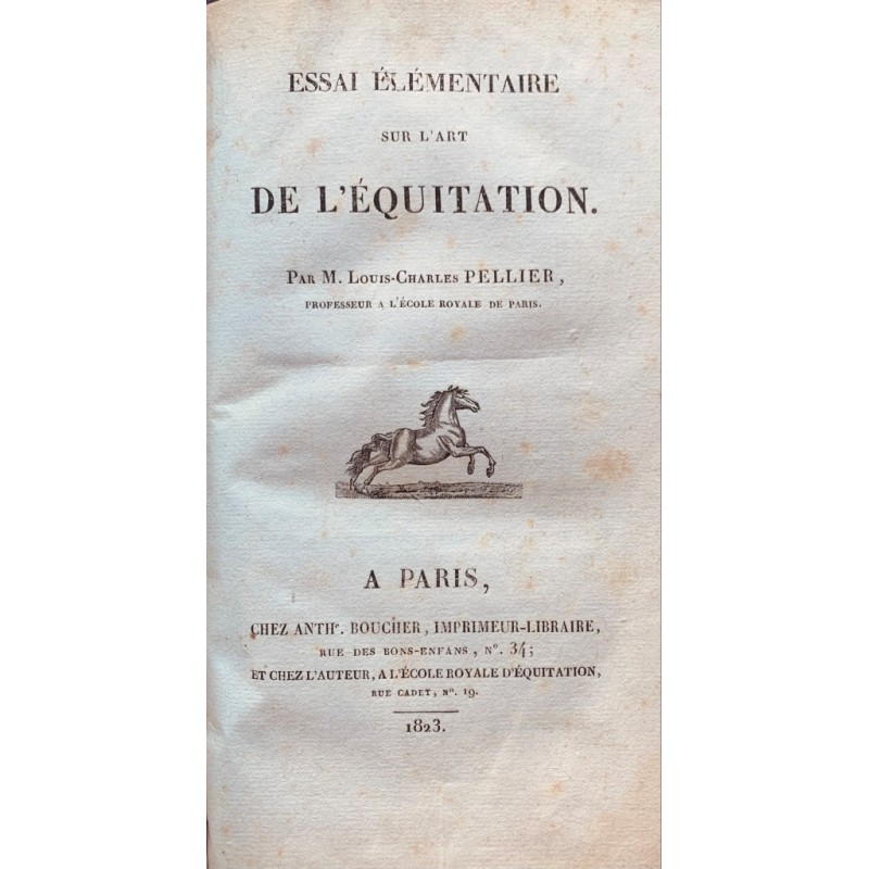 Essai élémentaire sur l'art de l'équitation (édition originale)