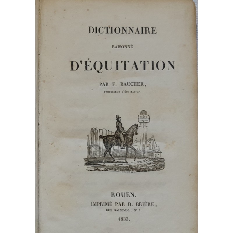 Dictionnaire Raisonné d’Equitation