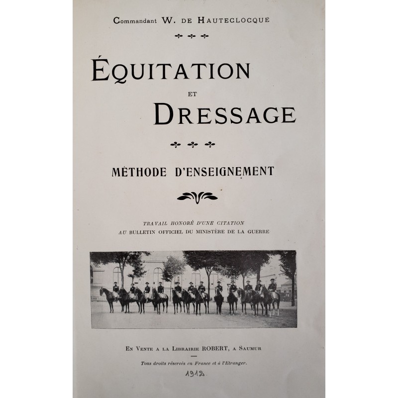 Equitation et dressage, méthode d'enseignement