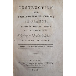 Instruction sur l'amélioration des chevaux en France