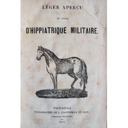 Léger aperçu du cours d'hippiatrique militaire