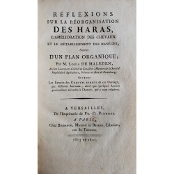 Réflexions sur la réorganisation des haras