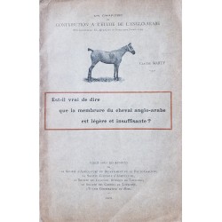 Est-il vrai de dire que la membrure du cheval anglo-arabe est légère et insuffisante?