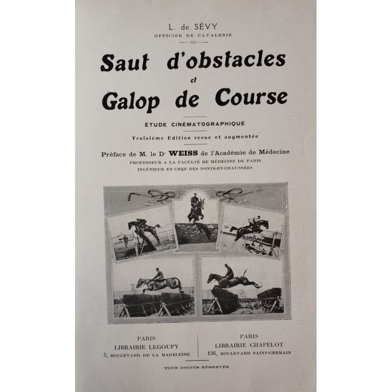 Saut d'obstacles et galop de course - étude cinématographique