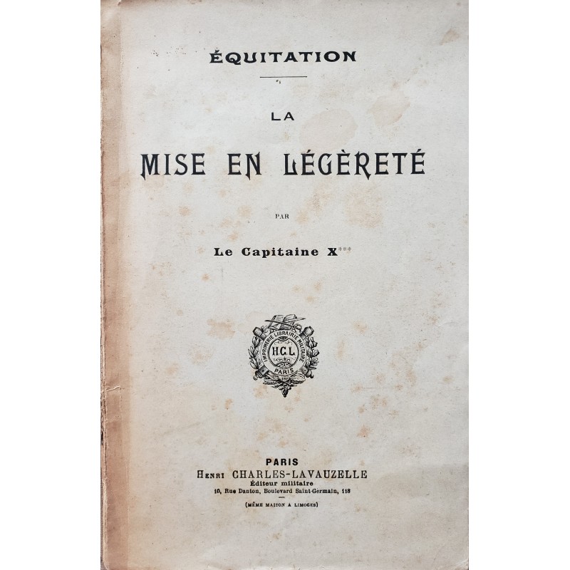 Equitation - la mise en légèreté