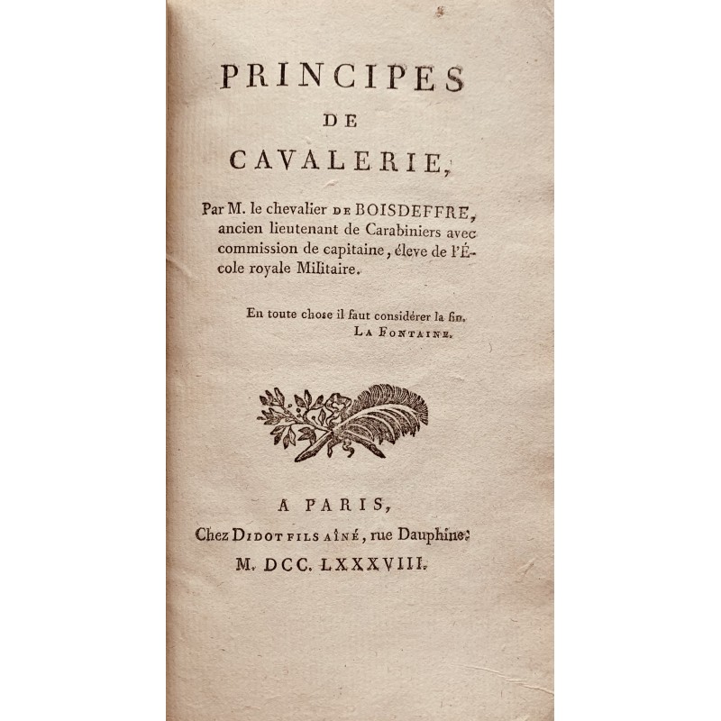 Principes de cavalerie