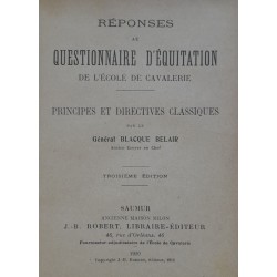 Réponses au questionnaire d'équitation